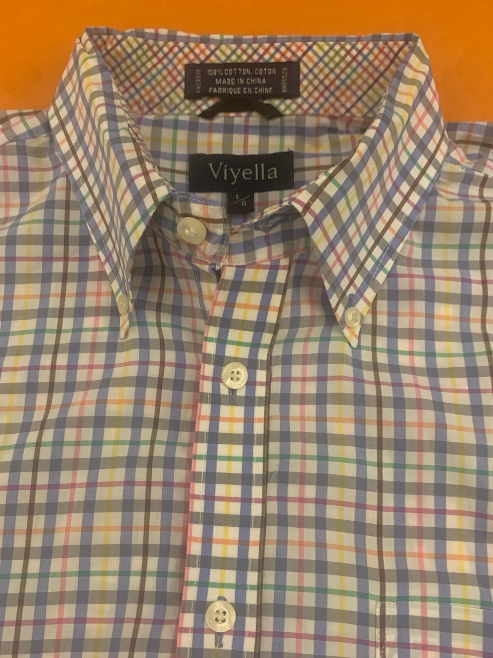 VIYELLA LS All Cotton Multi Colored Tattersall Shirt